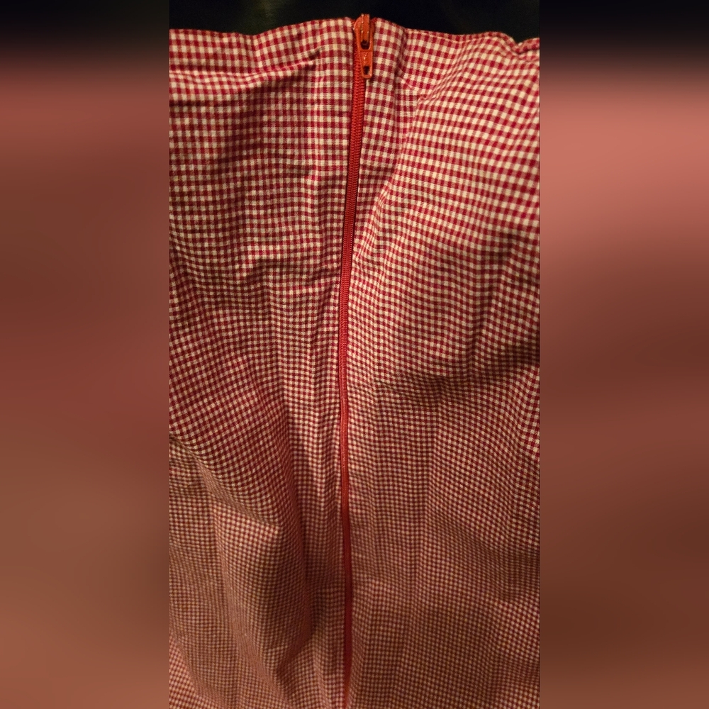 Lucky 13 Pinup Vintage Red&White Gingham Dress SzL - Picture 7 of 10